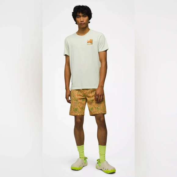 NWT Prana Men’s Rock Shock Boardshort Aura Glow Fronds Size 33 8” length - Picture 2 of 11